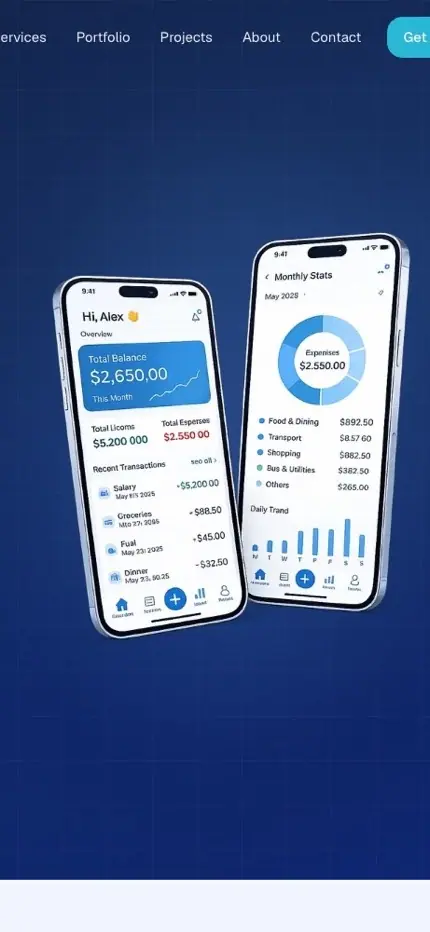 SpendingPal (Personal finance mobile app) — homepage on a phone